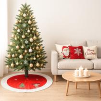 Saia Para Árvore de Natal 90cm Vermelha Decoração Natalina de Tecido Saia Para Árvore de Natal 90cm Vermelha Decoração Natalina de Tecido