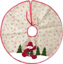 Saia para Árvore de Natal Decorada Rústica Boneco de Neve 60cm - Master Christmas Saia para Árvore de Natal Decorada Rústica Boneco de Neve 60cm - Master Christmas