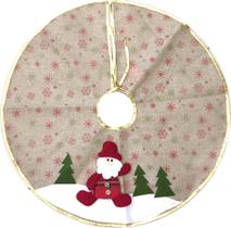 Saia para Árvore de Natal Decorada Rústica Papai Noel 60cm - Master Christmas