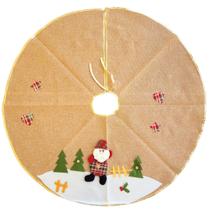 Saia para Árvore de Natal Linho Bege e Dourado Pelúcia Papai Noel 90cm - Master Christmas Saia para Árvore de Natal Linho Bege e Dourado Pelúcia Papai Noel 90cm - Master Christmas