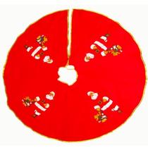 Saia Para Árvore De Natal Papai Noel 90cm Decorada Enfeite