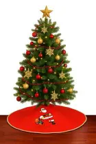 Saia Para Árvore De Natal Papai Noel Vermelha 90 Cm Saia Para Árvore De Natal Papai Noel Vermelha 90 Cm