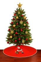 Saia Para Árvore De Natal Papai Noel Vermelha 90 Cm Saia Para Árvore De Natal Papai Noel Vermelha 90 Cm