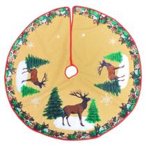 Saia Para Árvore de Natal Temática Rena Pinheiro 85cm Saia Para Árvore de Natal Temática Rena Pinheiro 85cm
