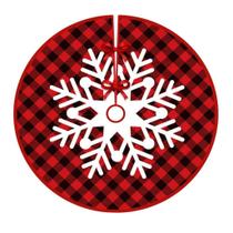 Saia Para Árvore De Natal Temática Vermelha Floco De Neve 89 - Gici Christmas