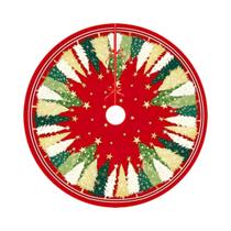 Saia Para Árvore De Natal Vermelha Colorida Com Estampa De Estrelas VIKAMA, Almofada Para Decoração Saia Para Árvore De Natal Vermelha Colorida Com Estampa De Estrelas VIKAMA, Almofada Para Decoração