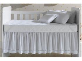 Saia Para Berço Santista Baby Branco Saia Para Berço Santista Baby Branco