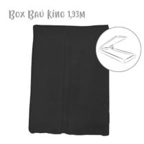Saia para Box Baú King 193x203x38cm Preta Arrumadinho Enxovais