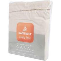 Saia Para Cama Box Casal Areia Veste Fácil Santista