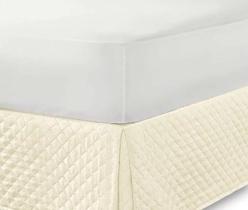 Saia Para Cama Box Casal King Size Matelada Microfibra