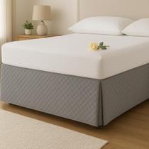 Saia Para Cama Box Casal King Size Matelada Microfibra ultrassonico sem elastico