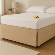 Saia Para Cama Box Casal King Size Matelada Microfibra ultrassonico sem elastico Saia Para Cama Box Casal King Size Matelada Microfibra ultrassonico sem elastico