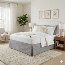 Saia Para Cama Box Casal Matelada Microfibra ultrassonico sem elastico - RT MAGAZINE Saia Para Cama Box Casal Matelada Microfibra ultrassonico sem elastico - RT MAGAZINE