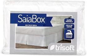 Saia para Cama Box Casal Microfibra Branca - Trisoft