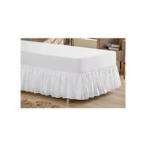 Saia Para Cama Box Casal Padrão Com Bainha Saia Para Cama Box Casal Padrão Com Bainha