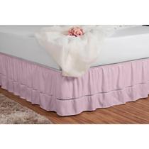 Saia Para Cama Box Casal Padráo Ponto Palito Ajustável Saia Para Cama Box Casal Padráo Ponto Palito Ajustável