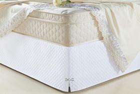 Saia Para Cama Box Casal Padrão Veneza Branco