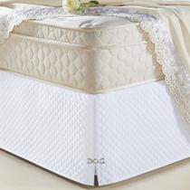Saia Para Cama Box Casal Padrão Veneza Branco