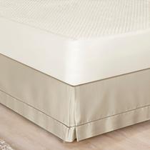 Saia Para Cama Box Casal Percale 200 Fios 01 Peça Cáqui Saia Para Cama Box Casal Percale 200 Fios 01 Peça Cáqui