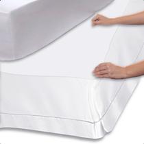 Saia para Cama Box Casal Ponto Palito Encaixe Prático