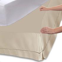 Saia para Cama Box Casal Ponto Palito Encaixe Prático Saia para Cama Box Casal Ponto Palito Encaixe Prático
