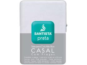 Saia para Cama Box Casal Prata - 140x190cm Santista