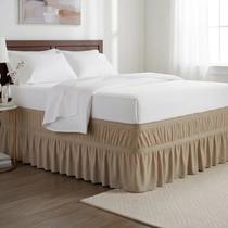 Saia Para Cama Box Casal Queen Caqui A Pronta Entrega Saia Para Cama Box Casal Queen Caqui A Pronta Entrega