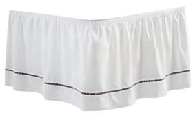 Saia Para Cama Box Casal Queen Com Ponto Palito Branco