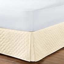 Saia Para Cama Box Casal Solteiro Com Tecido Matelado Palha