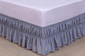 Saia para Cama Box Colchobox Ajustável 2 Elásticos ~ Solteiro / Casal / Queen