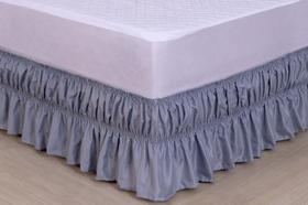 Saia para Cama Box com Elástico Ajustável para Diversos Tamanhos (Solteiro, Viúva, Casal, Queen)
