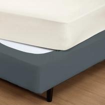Saia Para Cama Box Fit King Em Malha 100%Algodão 190x200x30 Saia Para Cama Box Fit King Em Malha 100%Algodão 190x200x30