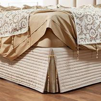 Saia Para Cama Box King Paris Matelada - Bege