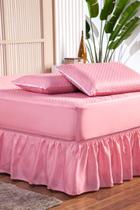 Saia para Cama Box King Protetor Casal com Elástico em Toda Volta Ajustável Micropercal