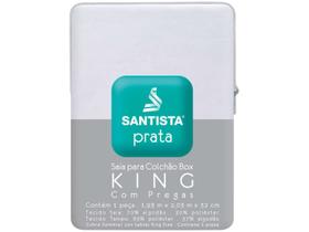 Saia para Cama Box King Size Prata