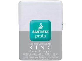 Saia para Cama Box King Size Prata Saia para Cama Box King Size Prata