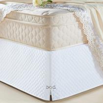 Saia para Cama Box King Size Veneza Matelada Branco