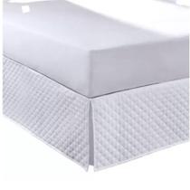 Saia Para Cama Box Matelassada Casal Branca - Hedrons