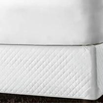 Saia para Cama Box Queen Matelassada Juma Branco Saia para Cama Box Queen Matelassada Juma Branco