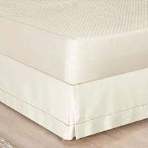 Saia Para Cama Box Queen Percale 200 Fios 01 Peça Palha Saia Para Cama Box Queen Percale 200 Fios 01 Peça Palha