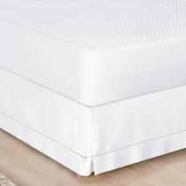 Saia para Cama Box Queen Ponto Palito - Branco