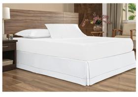 Saia para Cama Box Queen Size em Percal 200 Fios com Ponto Palito Saia para Cama Box Queen Size em Percal 200 Fios com Ponto Palito