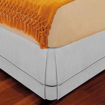 Saia para Cama Box Solteirão Branco 97cm x 203cm x 36cm - BF Colchões