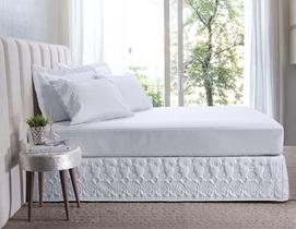 Saia para cama box Solteiro Florata Hedrons