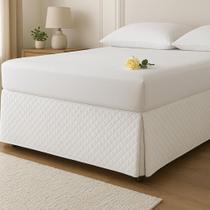 Saia Para Cama Box Solteiro Matelada Microfibra ultrassonico sem elastico Saia Para Cama Box Solteiro Matelada Microfibra ultrassonico sem elastico