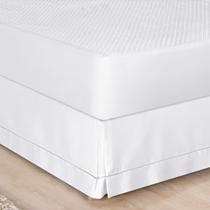 Saia Para Cama Box Solteiro Percale 200 Fios 01 Peça Branco Saia Para Cama Box Solteiro Percale 200 Fios 01 Peça Branco