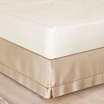 Saia Para Cama Box Solteiro Ponto Palito 1 Peça - Caqui Saia Para Cama Box Solteiro Ponto Palito 1 Peça - Caqui
