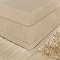 Saia para cama box solteiro ponto palito percal 180 fios 01 pç cáqui