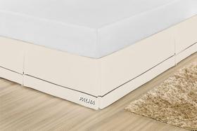 Saia para Cama Solteiro Ponto Palito Andreza - Palha