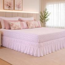 Saia Para Camas Box Casal Queen King Universal Duplo Elastico Ajustavel Envio Imediato Saia Para Camas Box Casal Queen King Universal Duplo Elastico Ajustavel Envio Imediato